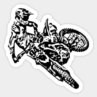 94 Motocross Jump Sketch Art Sticker